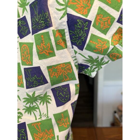 Vintage Men’s Gitano Collection Tropical Palm Trees Vacation Button Down Shirt M - Picture 9 of 10
